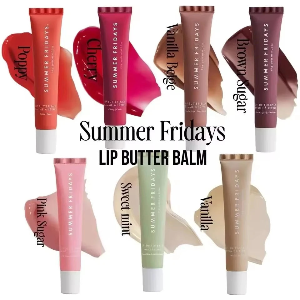 Summer Fridays Lip Balm Moisturizing Mirror Lip Gloss Lip Vanilla Pink Sugar Pink Guava Smell Lipstick Transparent Oil Makeup