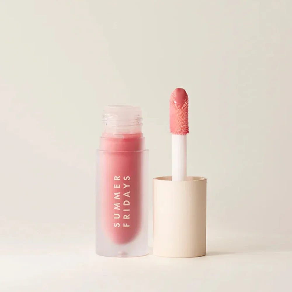 Summer Fridays Lip Balm Moisturizing Mirror Lip Gloss Lip Vanilla Pink Sugar Pink Guava Smell Lipstick Transparent Oil Makeup