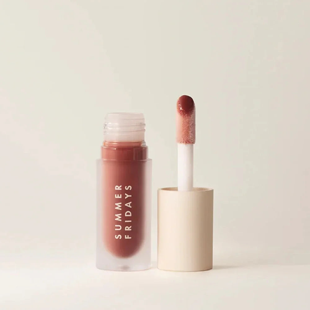 Summer Fridays Lip Balm Moisturizing Mirror Lip Gloss Lip Vanilla Pink Sugar Pink Guava Smell Lipstick Transparent Oil Makeup